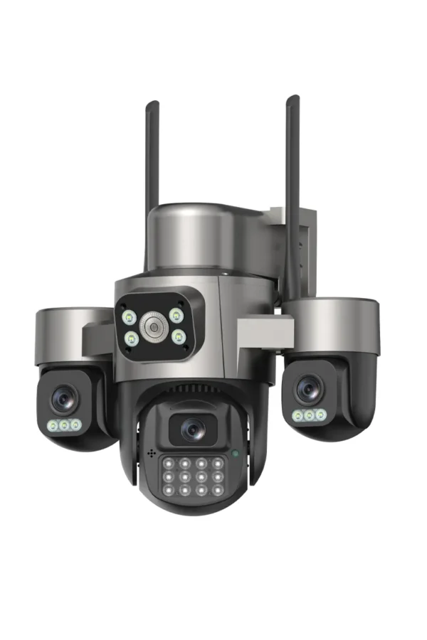 RobiCam R16 – Тройна 9MP WiFi камера с 3 обектива, PTZ управление, AI засичане на човек, цветно нощно виждане и двупосочно аудио